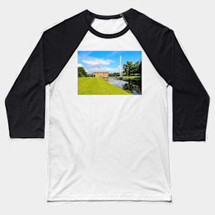 A view of Chatsworth house and the fountain, Derbyshire,UK Baseball T-Shirt